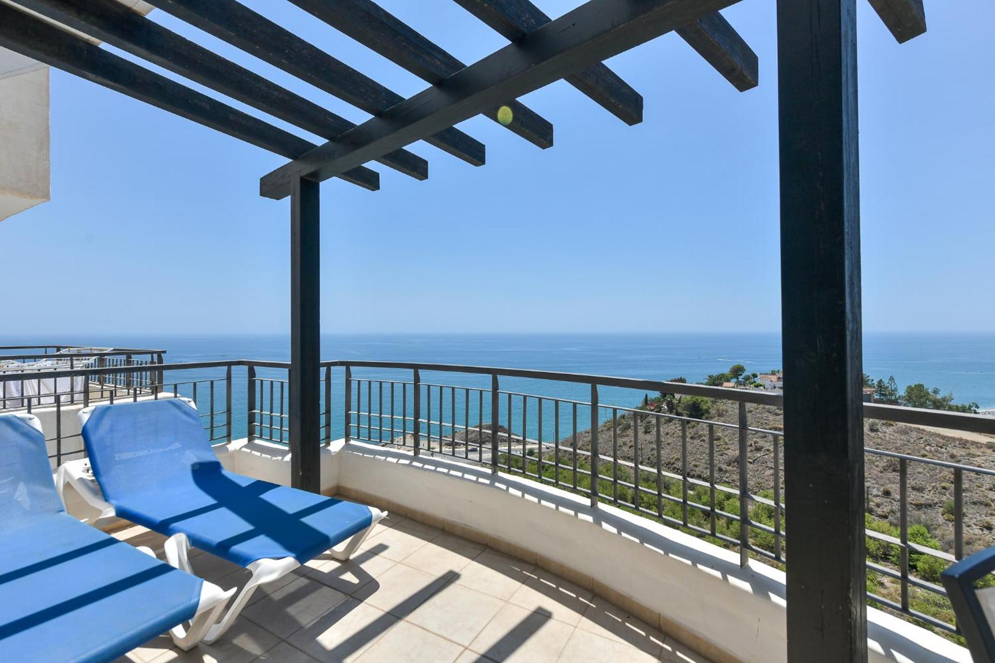 Apartamento Vista Mar Frontal Garaje Y Wifi Torrox Exterior foto